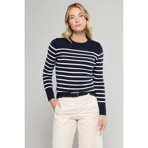 Armor Lux Women's Fisherman Navy White Striped Sweater Academia Size 3 / Large